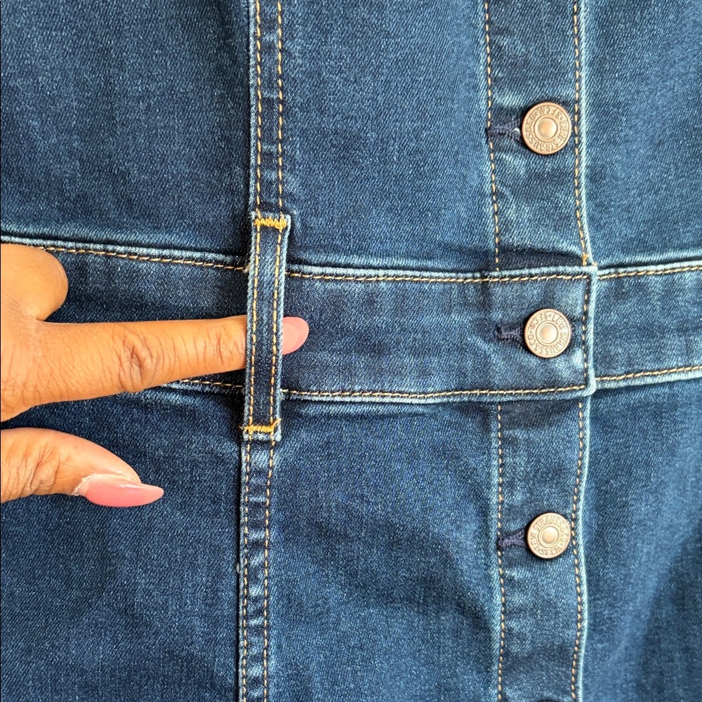 Levi's Strapless Dark Indigo Denim Dress - Picture 5 of 12